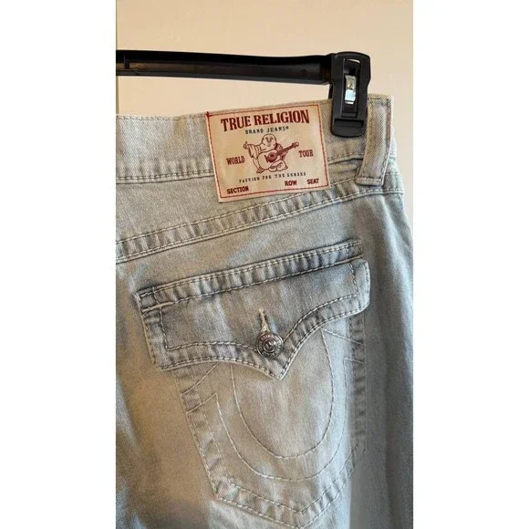 True Religion Men’s Ricky Big T Straight Jeans 34 $199 NWT - Picture 6 of 9